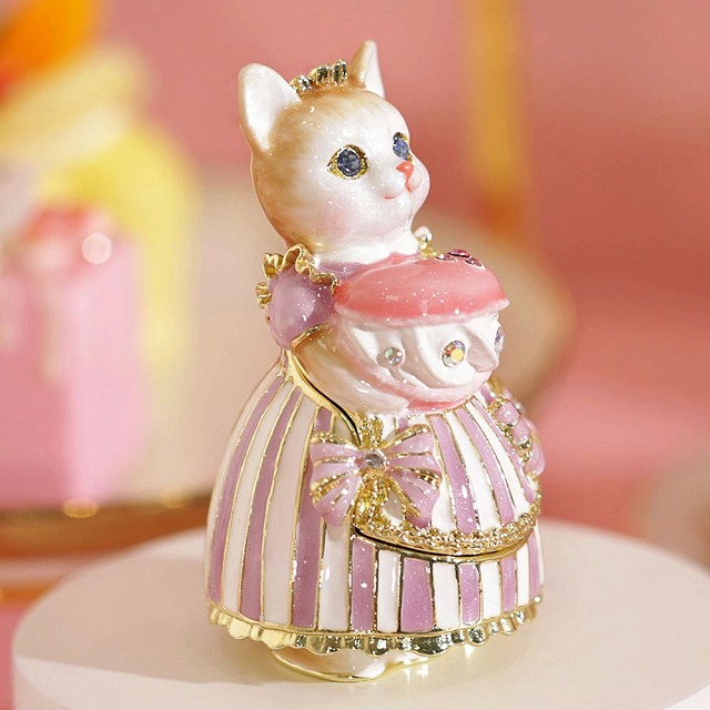 ジュエリーボックス ルル・キャンディ マカロン サクラ 猫 ネコ EX6271