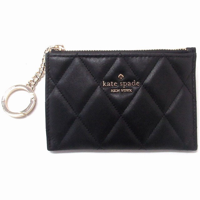 【新品】kate spade ブラック キルティングカードホルダー kate spade NEW YORK Kate ケイトスペード アウトレット