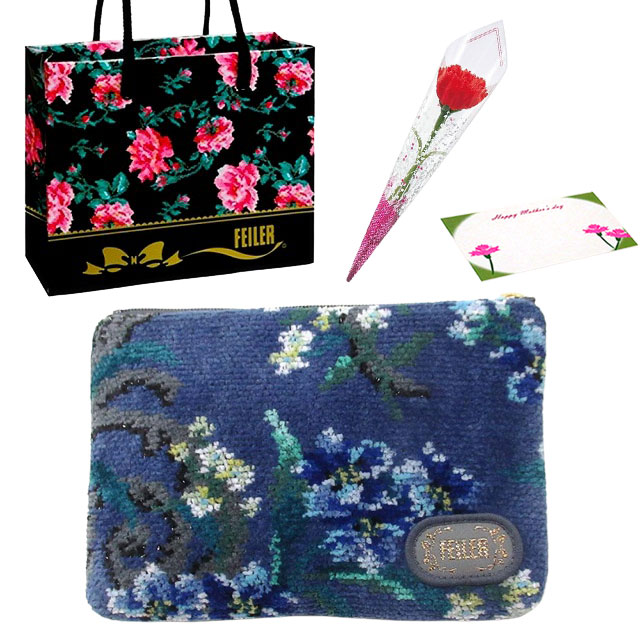 【並行輸入品】母の日 ギフトセット FEILER フェイラー  ポーチ カーネションフラワー花束(造花)母の日メッセージカード フェイラーギフトBoxセット | feiler | 04
