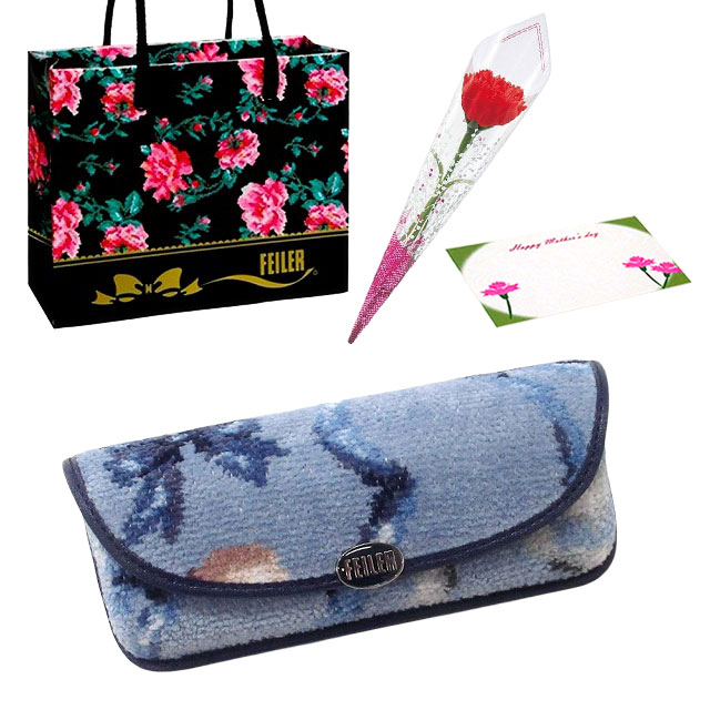 【並行輸入品】母の日 ギフトセット FEILER フェイラー メガネケース カーネションフラワー花束(造花)母の日メッセージカード フェイラーショッパーセット | feiler | 06