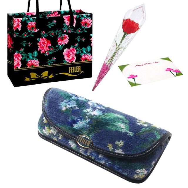 【並行輸入品】母の日 ギフトセット FEILER フェイラー メガネケース カーネションフラワー花束(造花)母の日メッセージカード フェイラーショッパーセット | feiler | 10