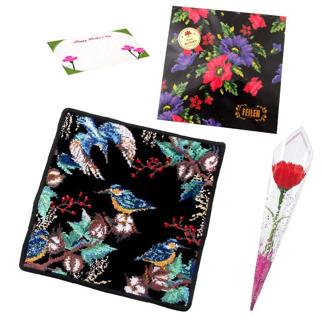 【並行輸入品】母の日 ギフトセットFEILER フェイラー ハンカチ タオル 25cm　正規代理店品　カーネションフラワー花束(造花)正規専用ギフトBox付 | feiler | 02