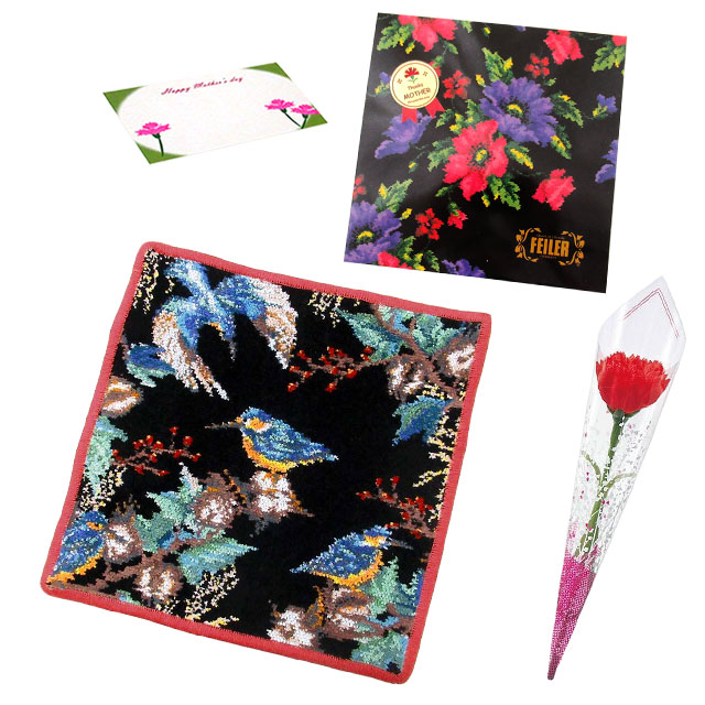 【並行輸入品】母の日 ギフトセットFEILER フェイラー ハンカチ タオル 25cm　正規代理店品　カーネションフラワー花束(造花)正規専用ギフトBox付 | feiler | 03
