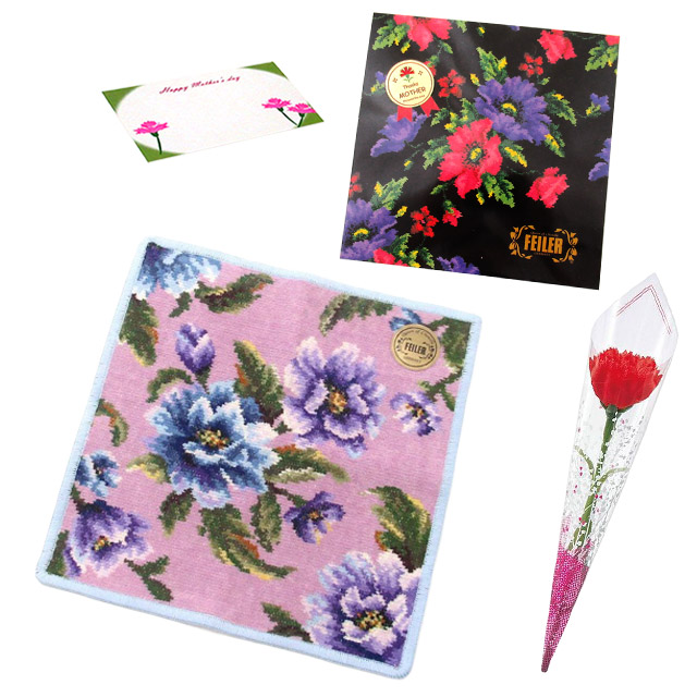 【並行輸入品】母の日 ギフトセットFEILER フェイラー ハンカチ タオル 25cm　正規代理店品　カーネションフラワー花束(造花)正規専用ギフトBox付 | feiler | 11