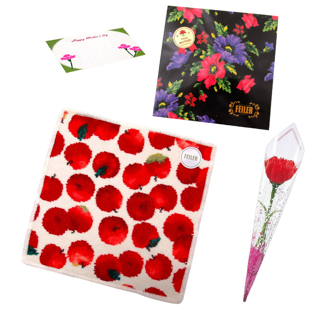 【並行輸入品】母の日 ギフトセットFEILER フェイラー ハンカチ タオル 25cm　正規代理店品　カーネションフラワー花束(造花)正規専用ギフトBox付 | feiler | 13