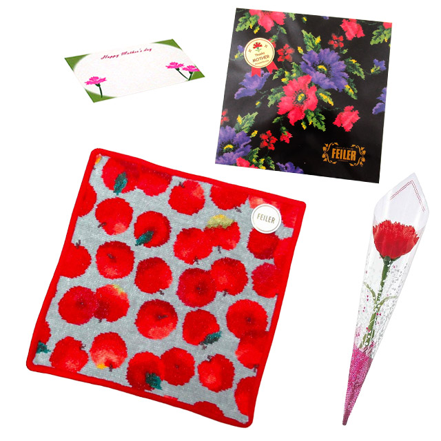 【並行輸入品】母の日 ギフトセットFEILER フェイラー ハンカチ タオル 25cm　正規代理店品　カーネションフラワー花束(造花)正規専用ギフトBox付 | feiler | 14