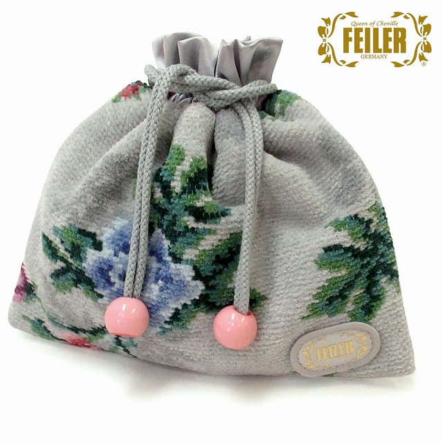feiler（フェイラー） 巾着ポーチ 小物入れ メロウローズ 限定デザイン