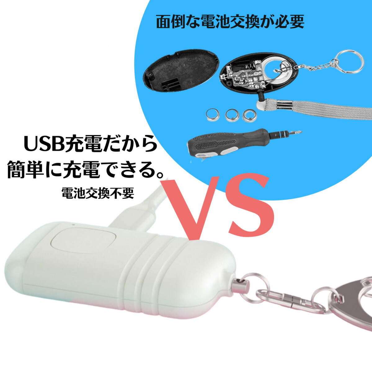 防犯ブザー 女性 小学 大音量 女子 かわいい おしゃれ 女性用 LED懐中電灯 USB充電コード付き 生活防水 ランドセル 子ども 男の子 中学生 |  | 05