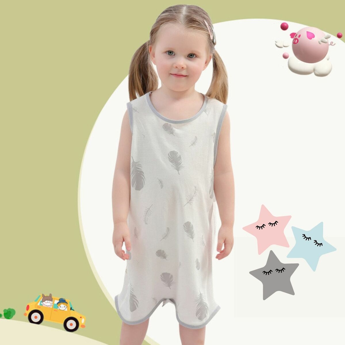 スリーパー キッズ 赤ちゃん 夏 メッシュ サイドメッシュ 股下ボタン付き 冷房対策 綿100％ ベビー 男の子 女の子 冷房対策 |  | 09