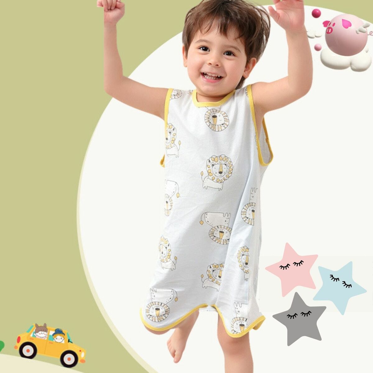 スリーパー キッズ 赤ちゃん 夏 メッシュ サイドメッシュ 股下ボタン付き 冷房対策 綿100％ ベビー 男の子 女の子 冷房対策 |  | 11
