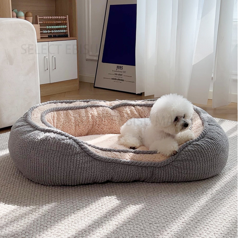 犬 ベッド ペットベッド ペットソファー 小・大型犬用 冬 暖かい 枕付き カバー取り外し 洗える ふわふわ ぐっすり眠る クッション 滑り止め  寒さ対策 猫ベッド :jxe394:SELECT EBISU MART - 通販 - Yahoo!ショッピング