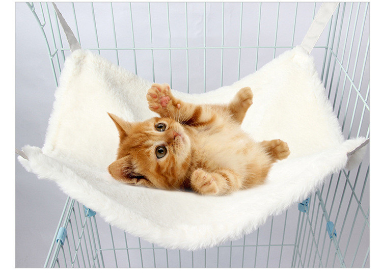 猫 ハンモック キャットハンモック ベッド 冬用 ペット用 ケージ 猫グッズ ペットベッド 耐荷重8kg ペットふわもこハンモック フック付き  :jxe572:SELECT EBISU MART - 通販 - Yahoo!ショッピング