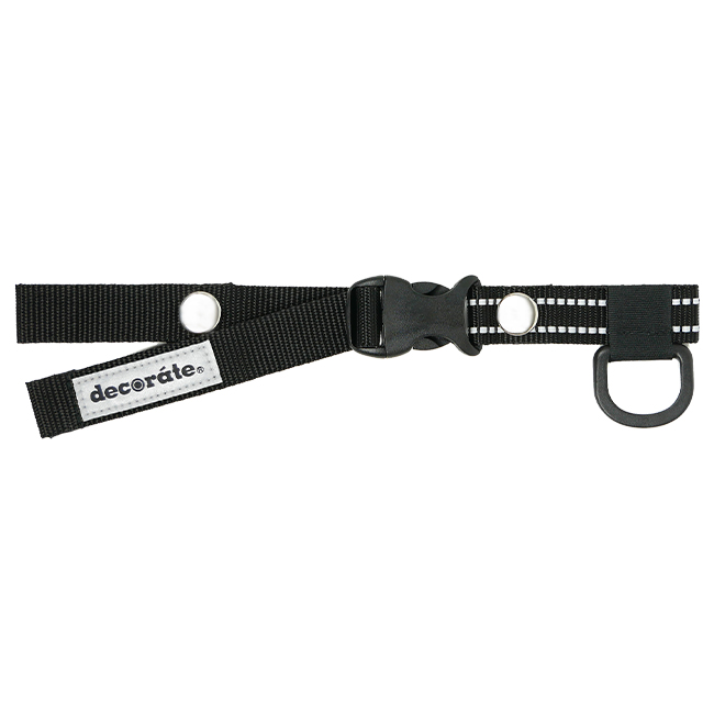 メール便選択で送料無料 デコレート リュック フロントストラップ チェストベルト 後付け Dカン付き リフレクター機能 | decorate | 04