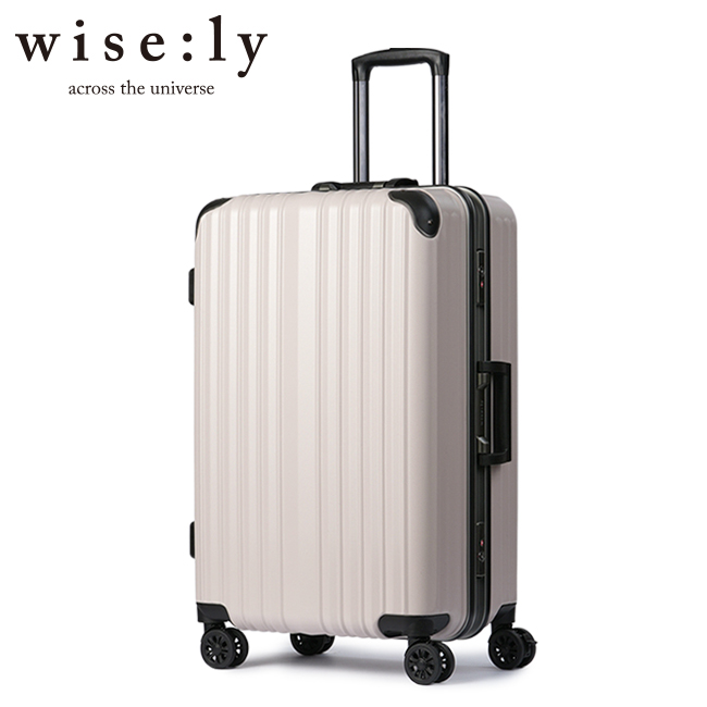 ワイズリー スーツケース Mサイズ 60L 軽量 中型 フレームタイプ キャスターストッパー キャリーケース スパーク wise:ly spark  338-2081