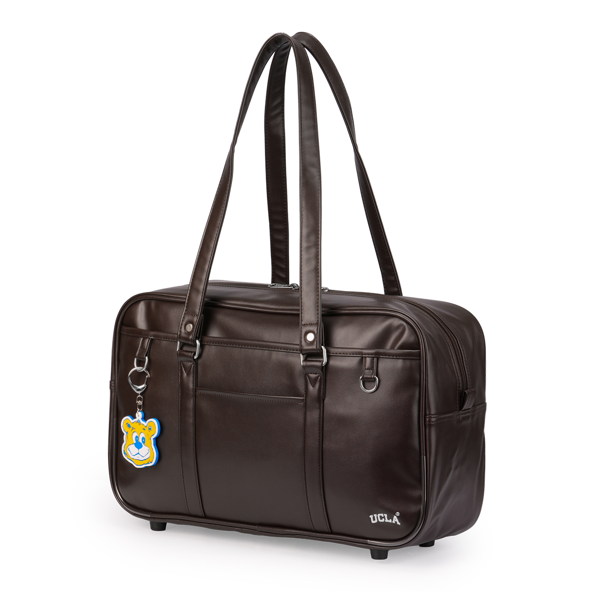 最大51% 2/3限定 2026モデル UCLA スクールバッグ スクバ 合皮 女子 女子高生 高校生 中学生 通学 黒 茶色 ブラック ブラウン カバン かわいい A4 440-210 | UCLA | 01