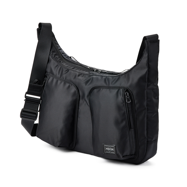 ポーター コンパート ショルダーバッグ 538-16163 PORTER COMPART 吉田カバン バッグ メンズ レディース ナイロン 大きめ 大容量 三日月型 軽量 日本製 A4 | PORTER | 01