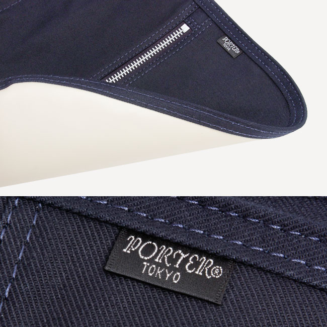 PORTER GIRL ショルダーバッグ ネイビー 光沢 ボディバッグ