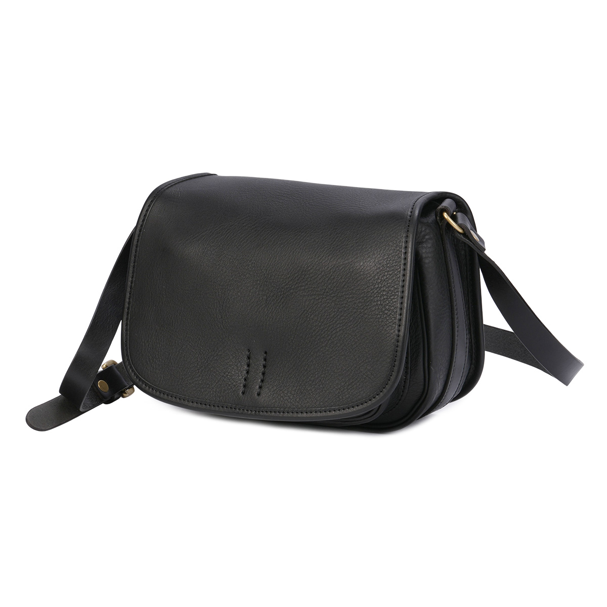美品！SLOW＆CO ブラックレザーショルダースモールバッグ イタリア製 ミニショルダーバッグ スクエア 本革 ミニバッグ