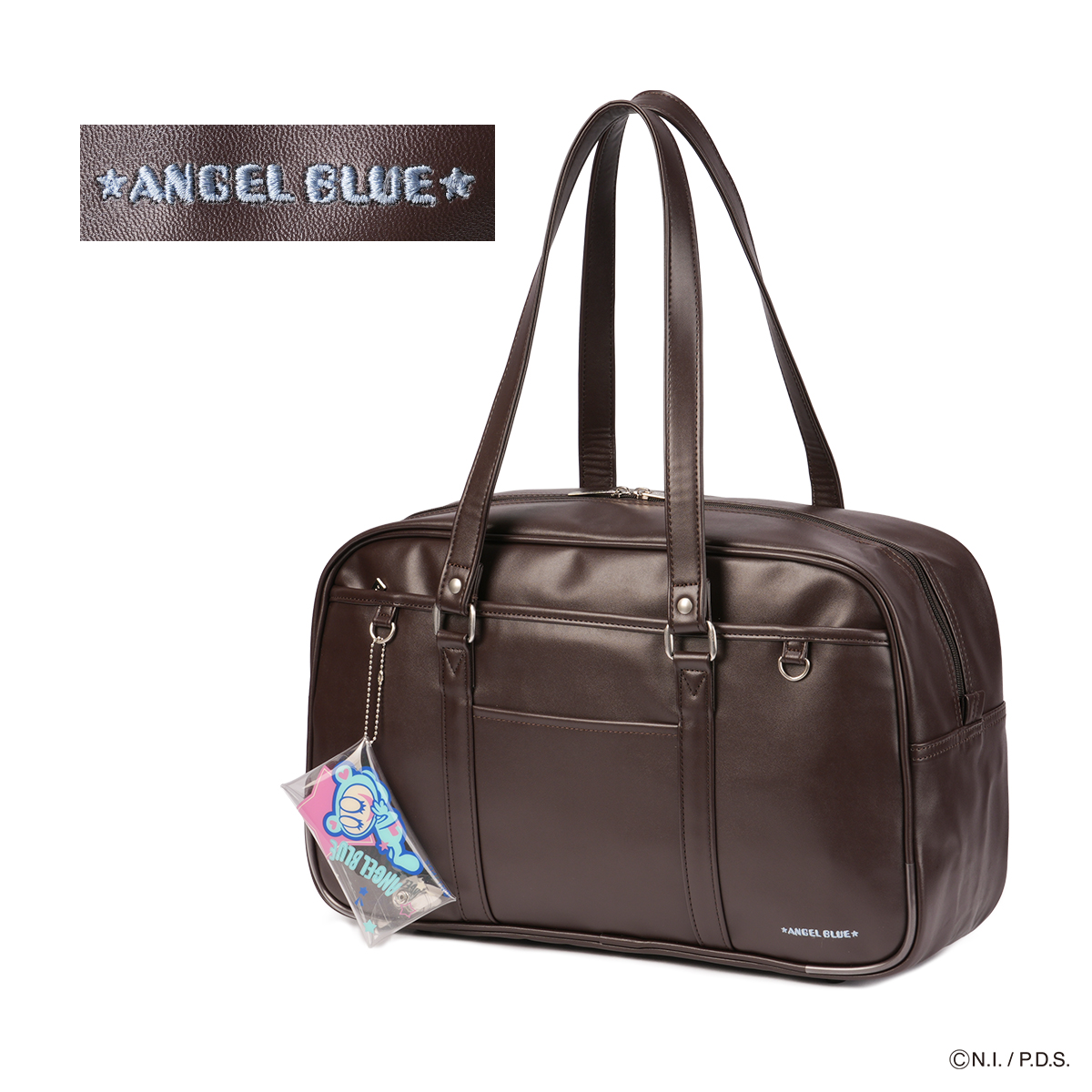 最大51% 1/11限定 エンジェルブルー スクールバッグ スクバ 合皮 女子 女子高生 高校生 中学生 通学 学生鞄 サブバッグ A4 ANGEL BLUE AB001 | ANGEL BLUE（アパレル） | 02