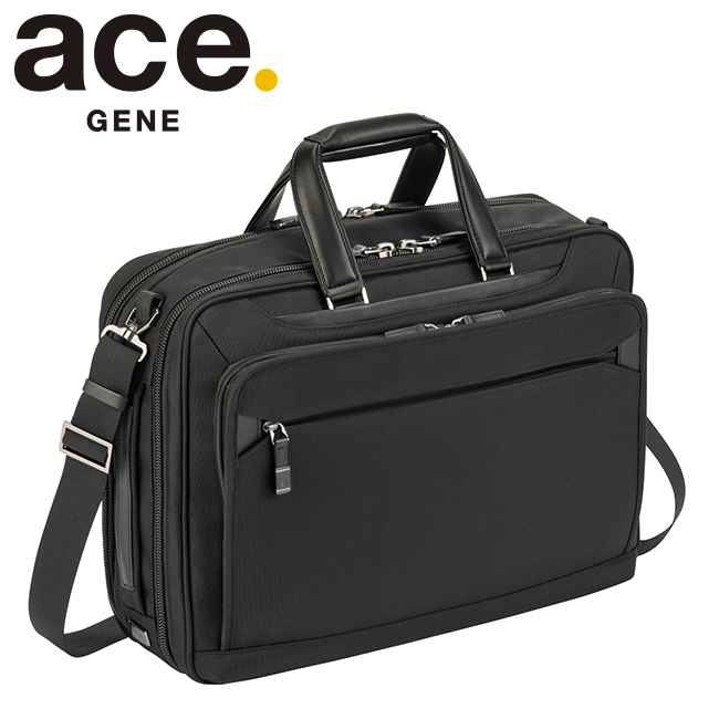 エース ジーン ビジネスバッグ メンズ 50代 40代 2WAYブリーフケース 大容量 拡張 撥水 B4 20L/25L ace. GENE  EVL-4.0 68304 5年保証