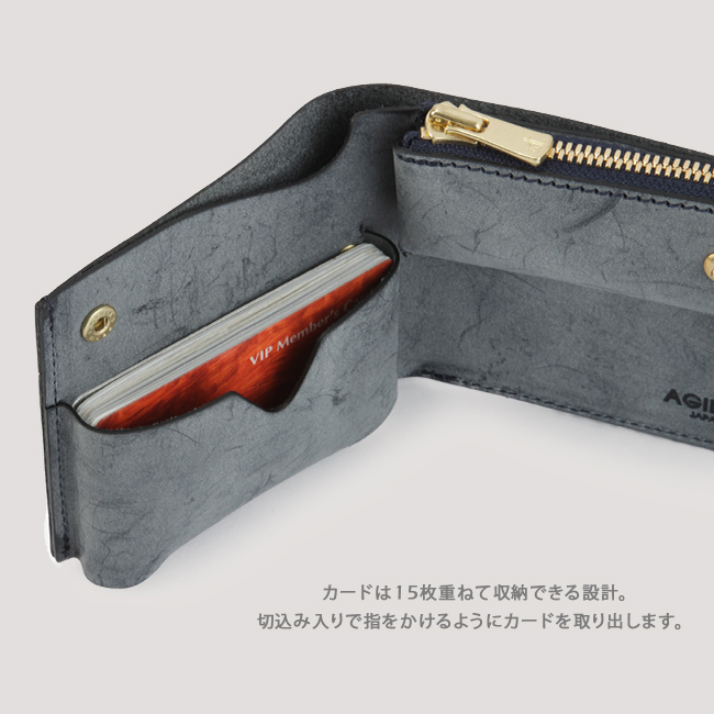 正規取扱店】アジリティ ロロマ 財布 二つ折り財布 本革 日本製