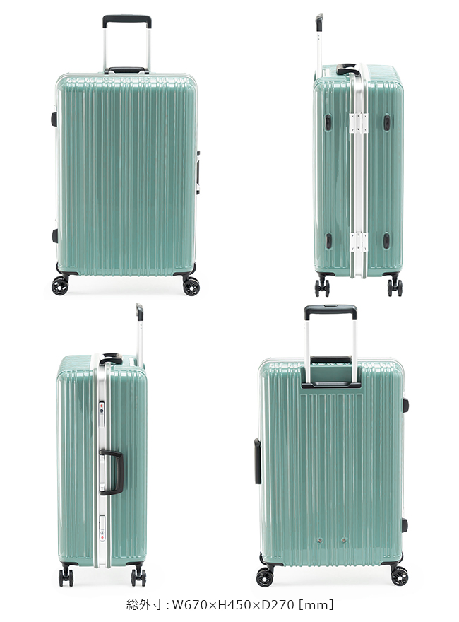 最大40% 3/13限定 アジアラゲージ スーツケース Mサイズ 64L 超軽量