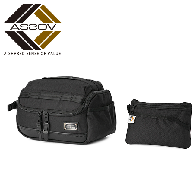 オーダー用 EXCLUSIVE BALLISTIC NYLON - ROUND POUCH GOLF SERIES/BLACK