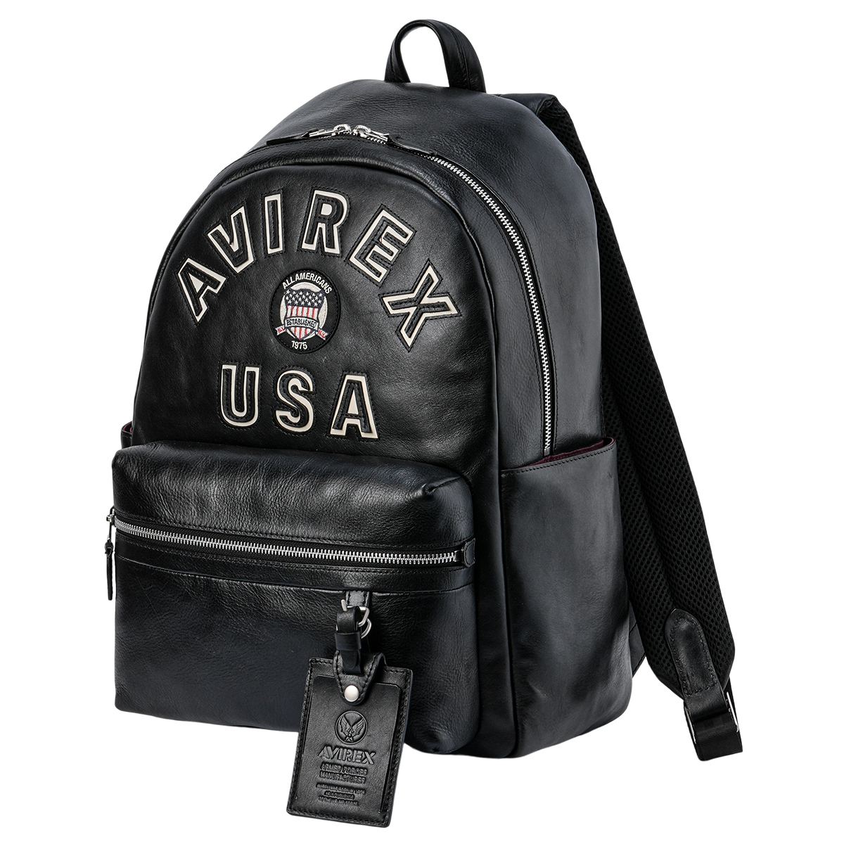 最大51% 1/13限定 アヴィレックス リュック メンズ レディース ブランド レザー 本革 通学 通勤 旅行 黒 A4 AVIREX AVX5628 | AVIREX | 01