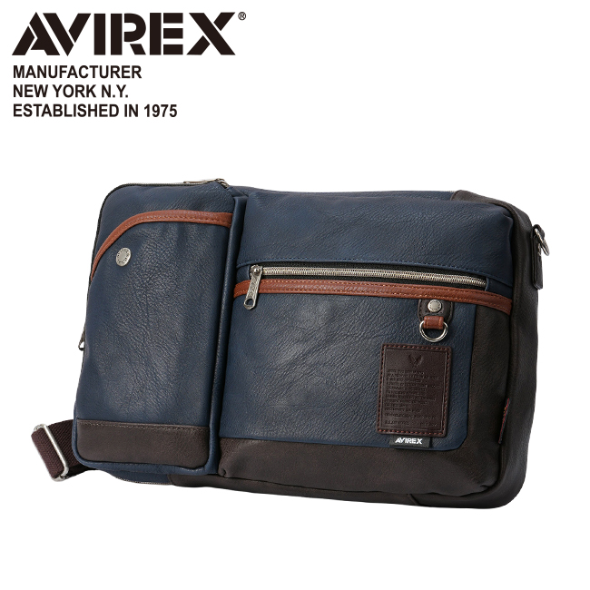 最大53% 2/27から アヴィレックス ショルダーバッグ ワンショルダーバッグ メンズ ブランド 軽量 合皮 大きめ 斜めがけ 2WAY B5 スチュアート AVIREX AX5004 | AVIREX | 02