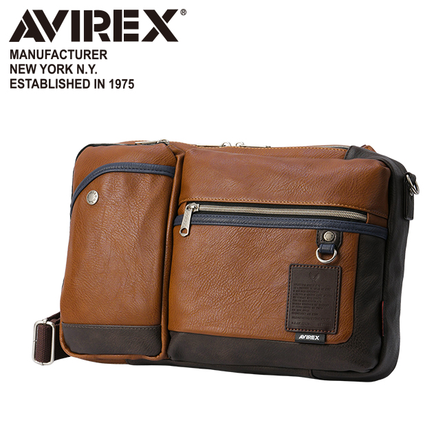 最大53% 2/27から アヴィレックス ショルダーバッグ ワンショルダーバッグ メンズ ブランド 軽量 合皮 大きめ 斜めがけ 2WAY B5 スチュアート AVIREX AX5004 | AVIREX | 03