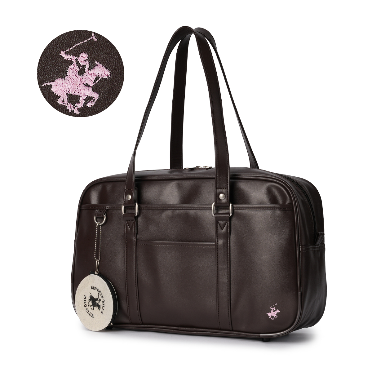 最大41% 3/25限定 ビバリーヒルズポロクラブ スクールバッグ スクバ 合皮 女子 女子高生 高校生 中学生 通学 学生鞄 黒 茶色 ブラック ブラウン かわいい BP002 | BEVERLY HILLS POLO CLUB | 08