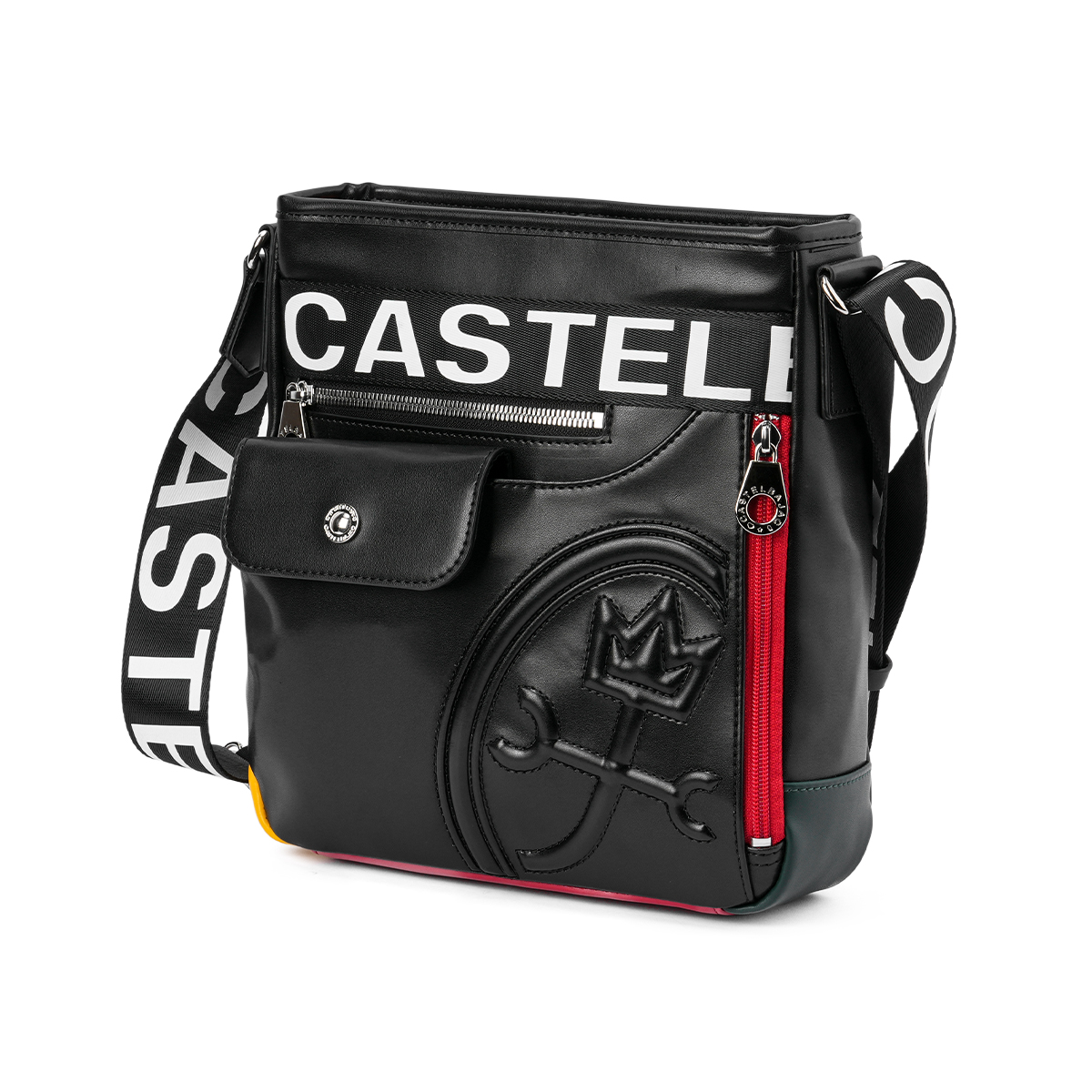 美品！CASTELBAJAC カステルバジャク　ショルダーバック　レザー　メンズ CASTELBAJAC（カステルバジャック） メンズ レディース ショルダー