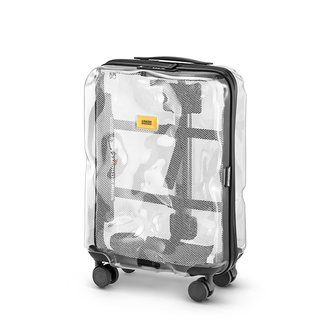 最大44.5% 5/18から 5年保証 クラッシュバゲージ スーツケース 機内持ち込み Sサイズ SSサイズ 40L 軽量 透明 スケルトン シェアクリア CRASH BAGGAGE CB141｜selection｜02