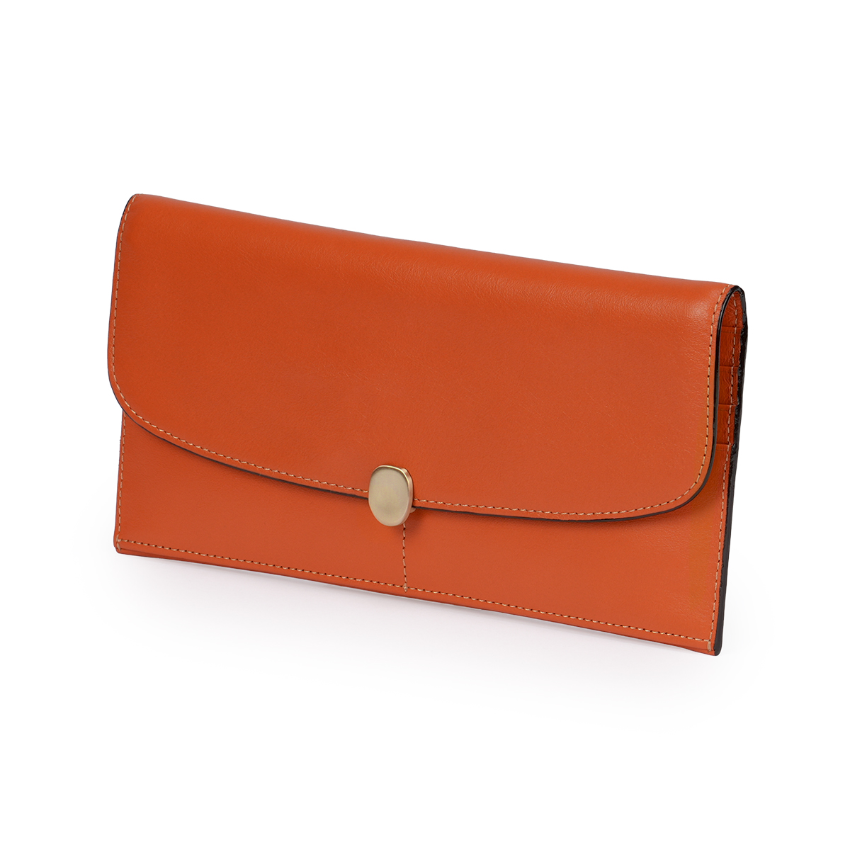 【美品】CAL-COKE キャメル オレンジ 長財布 札入れ レザー 美品】CAL-COKE キャメル オレンジ 長財布 札入れ レザー