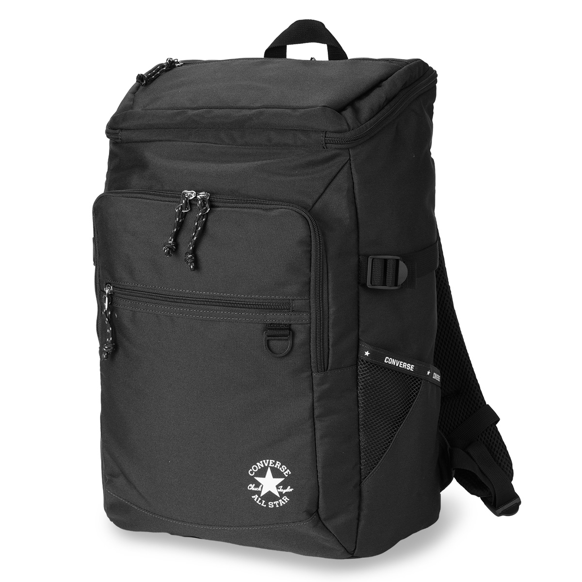 コンバース リュック 30L 大容量 軽量 撥水 男子 女子 中学生 高校生 黒 通学 部活 大きめ スクエア ボックス型 B4 Converse JOY 20074 | CONVERSE | 01