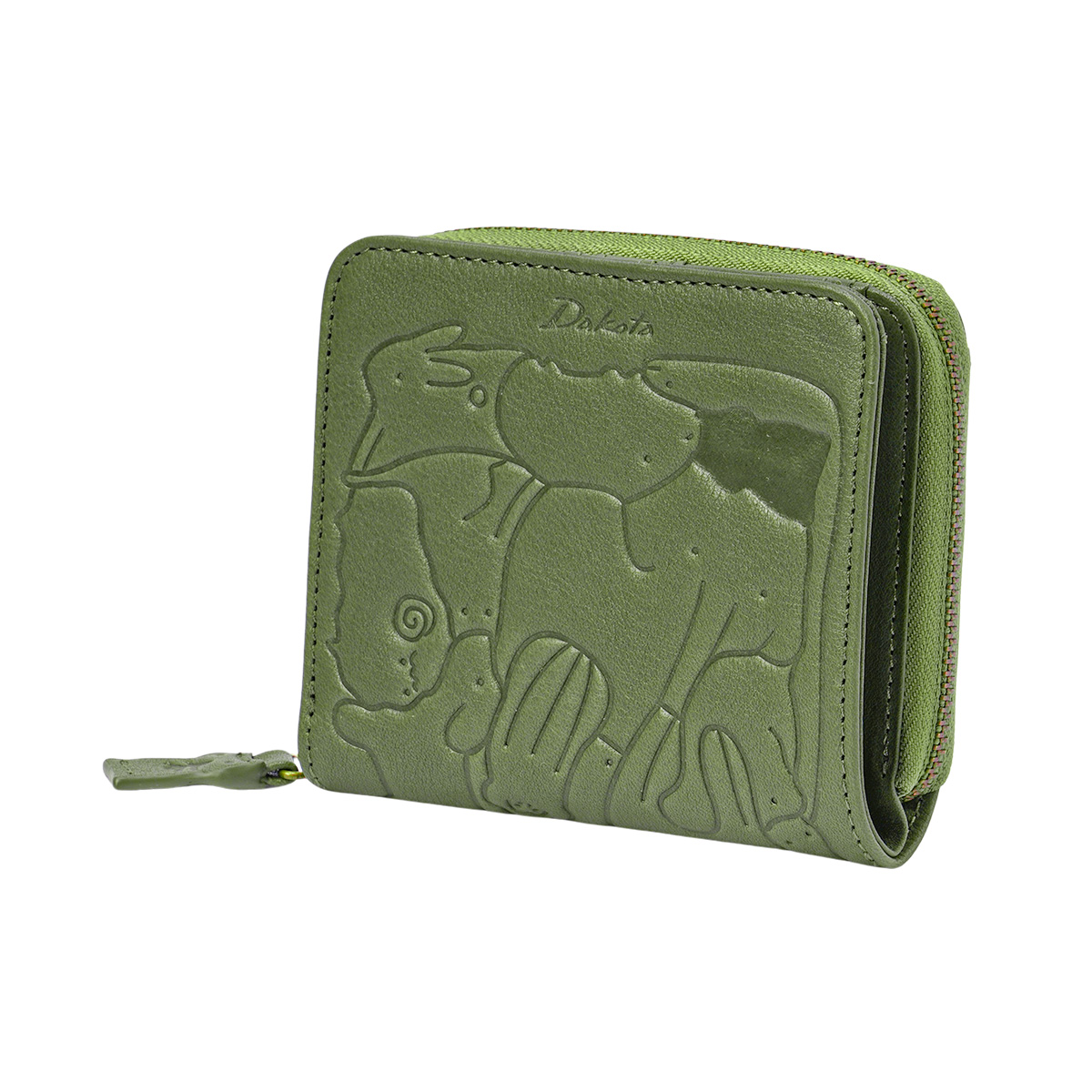 最大42% 12/28限定 ダコタ 二つ折り財布 レディース ブランド レザー 本革 軽量 動物パズル柄 アニマル柄 ミニ財布 アニマーレ Dakota 0030190 | Dakota | 02