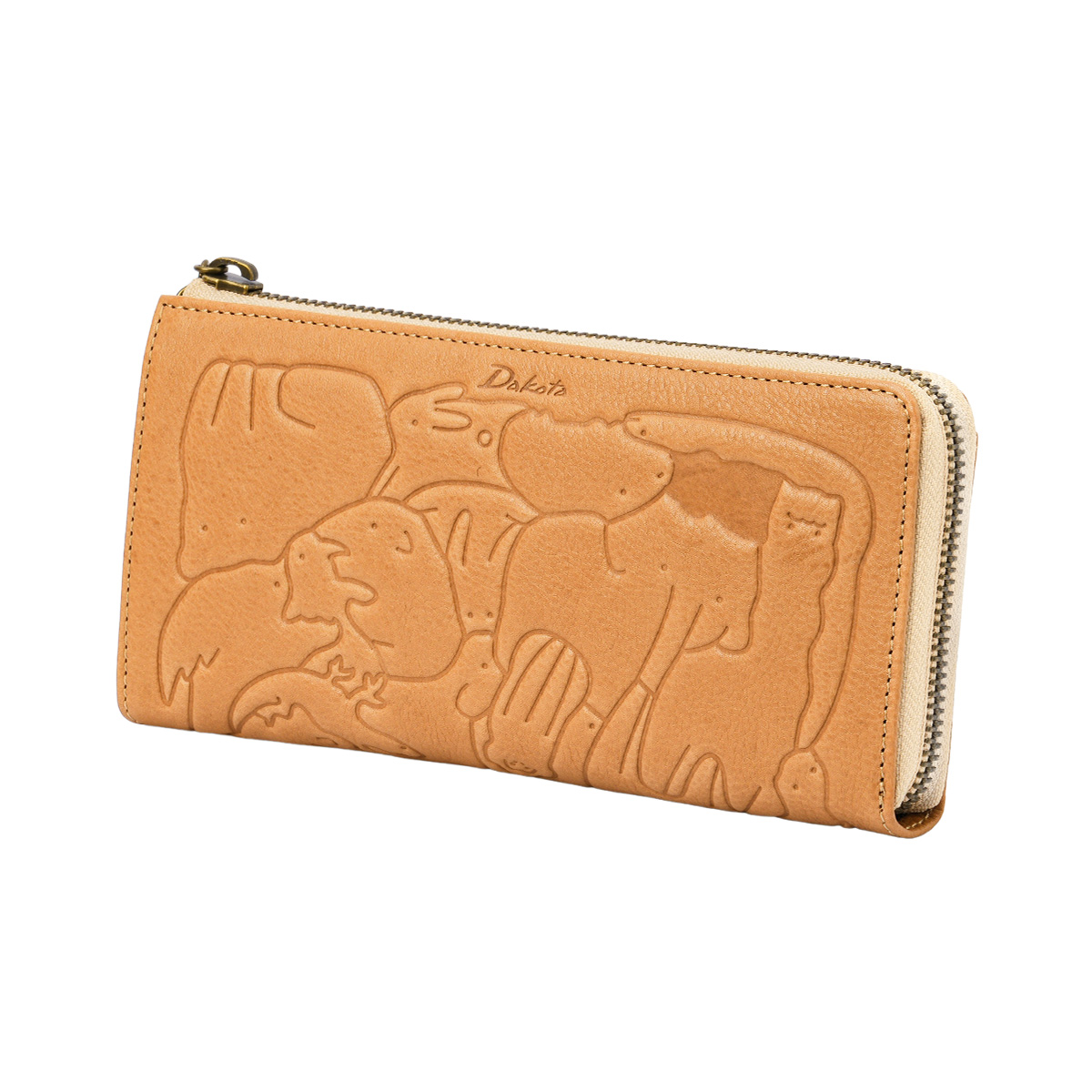 ダコタ 長財布 レディース ブランド レザー 本革 大容量 軽量 アニマル柄 L字ファスナー ロングウォレット アニマーレ Dakota 0030193 | Dakota | 01