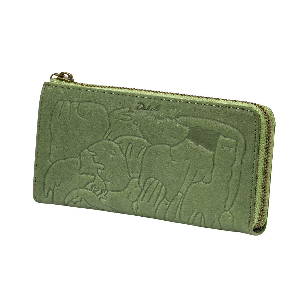 ダコタ 長財布 レディース ブランド レザー 本革 大容量 軽量 アニマル柄 L字ファスナー ロングウォレット アニマーレ Dakota 0030193 | Dakota | 02