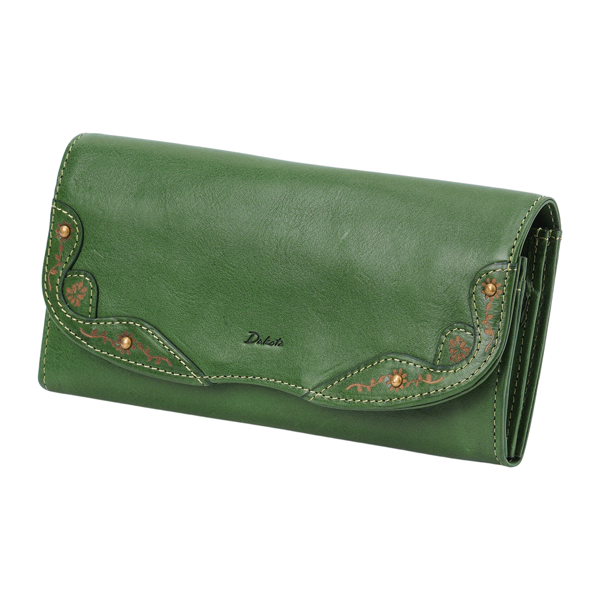 最大51% 12/28限定 ダコタ 長財布 レディース ブランド イタリア製レザー 本革 大容量 花柄 フラップ型 ロングウォレット Dakota マーゴット 0031602 | Dakota | 02
