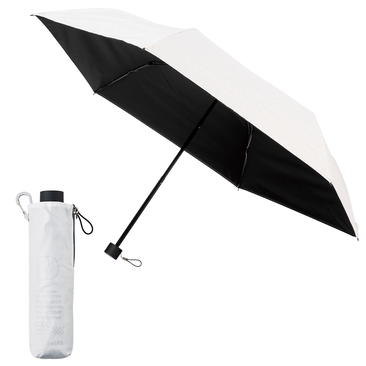 最大41% 9/17限定 エスタ ダンネツパラソル 55cm 晴雨兼用 折りたたみ傘 遮熱 遮光 UVカット 100% 軽量 丈夫 大型 大きい estaa 31-230-30247-05 | ESTA | 01