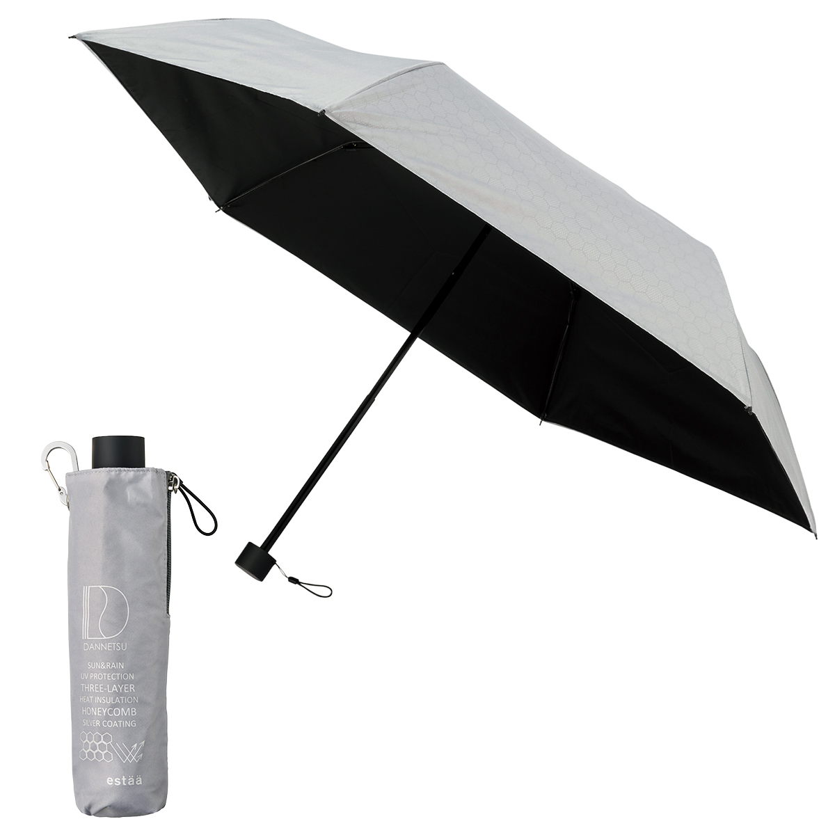 最大41% 9/17限定 エスタ ダンネツパラソル 55cm 晴雨兼用 折りたたみ傘 遮熱 遮光 UVカット 100% 軽量 丈夫 大型 大きい estaa 31-230-30247-05 | ESTA | 02