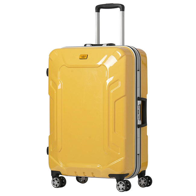 スーツケース 64L Mサイズ アルミフレーム イエロー グレー 中型 軽量 DBCラゲージ HIR...