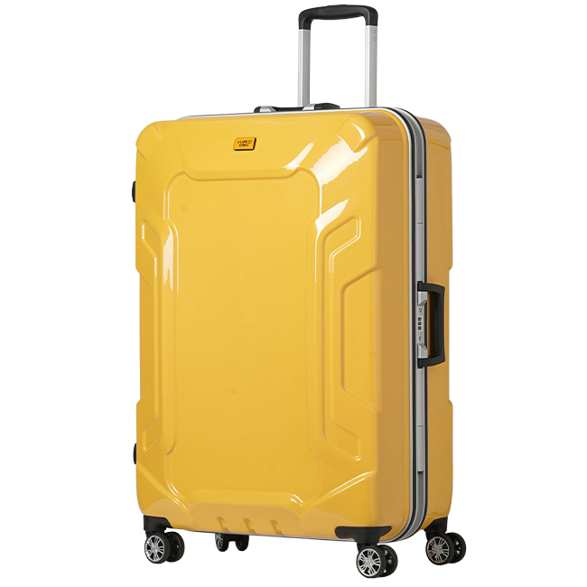 スーツケース Lサイズ LL 90L 受託無料 158cm以内 アルミフレーム イエロー グレー 大容量 大型 軽量 DBCラゲージ HIRODBC dya8168-28｜selection｜04
