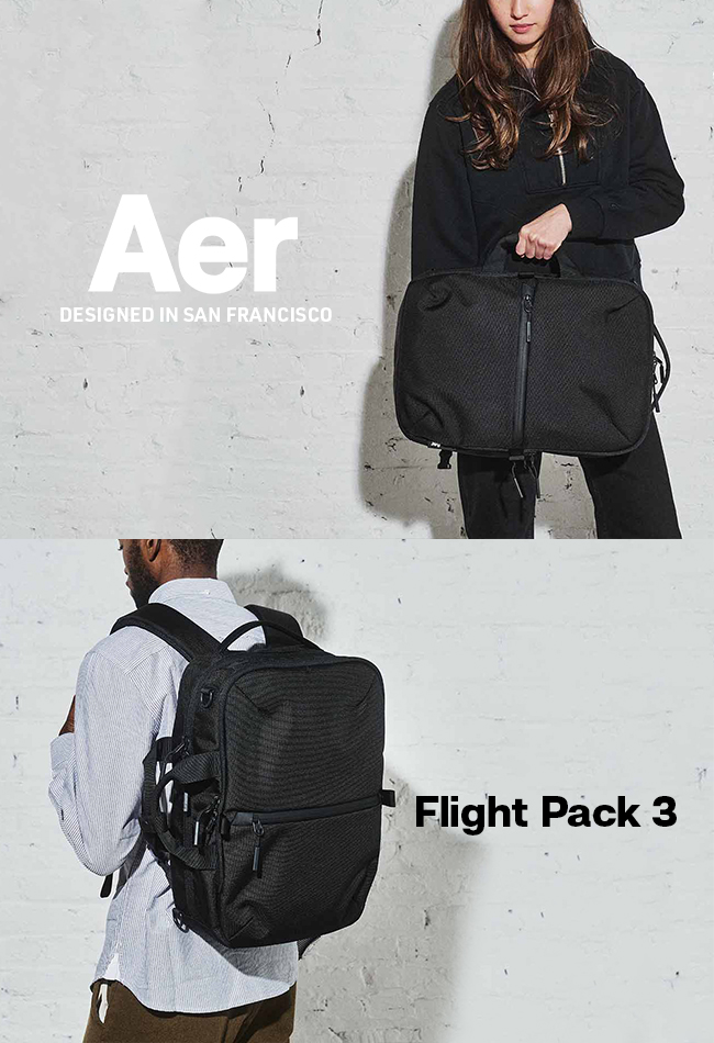 正規取扱店】Aer Flight Pack 3 Travel Collection エアー リュック ビジネスリュック バッグ メンズ 大容量 出張  旅行 A4 B4 3WAY ビジネスバッグ フライトパック3 21037