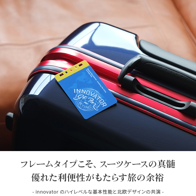 2年保証 イノベーター スーツケース Mサイズ 60L 軽量 静音キャスター フレームタイプ トートバッグ付き innovator INV-58  :inv-58:カバンのセレクション - 通販 - Yahoo!ショッピング