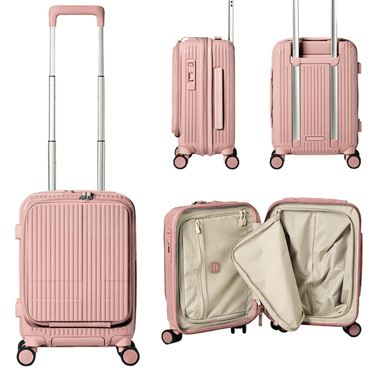 最大50% 12/25限定 2年保証＋特典 イノベーター スーツケース 機内持ち込み LCC SSサイズ 21L INV30 コインロッカー フロントオープン ストッパー innovator | innovator | 03