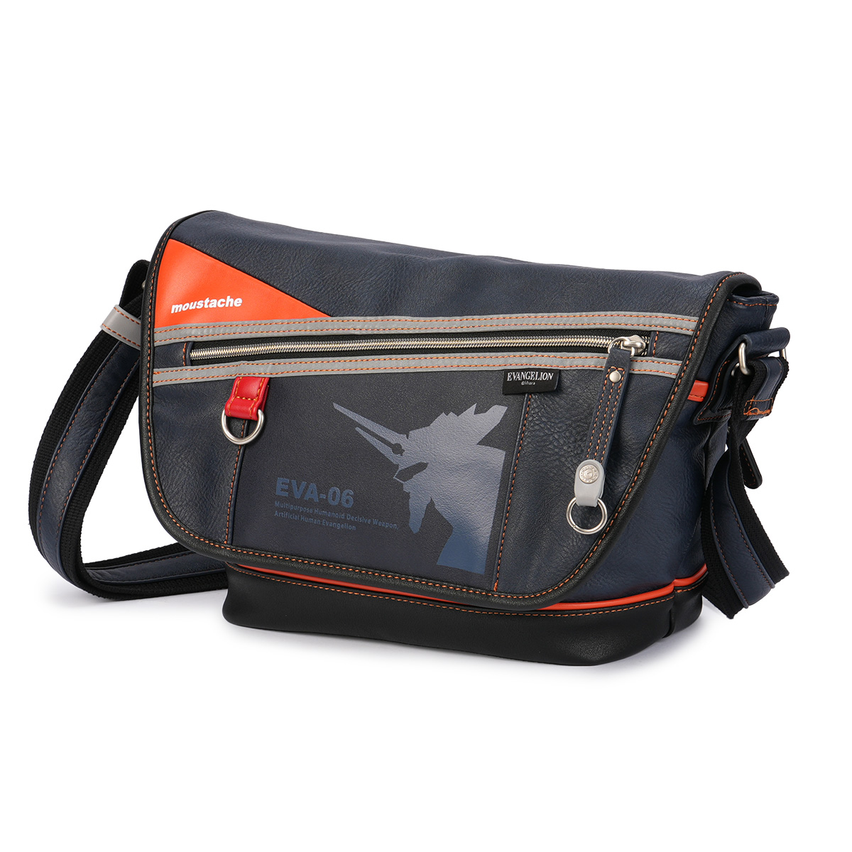最大42% 2/3限定 ムスタッシュ エヴァンゲリオンコラボ メッセンジャーバッグ 合皮 着脱可能インナーポケット付き MOUSTACHE JQE-4040 | MOUSTACHE | 04