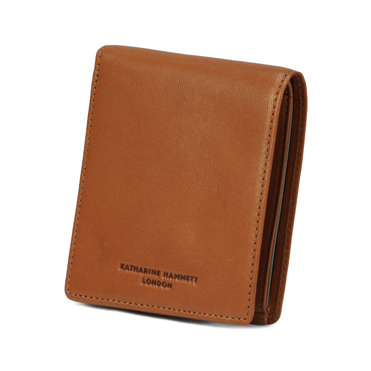 KATHARINE HAMNETT ダブルモンク レザー 26.5 ブラウン KATHARINE HAMNETT（キャサリンハムネット） バンプ 財布 二つ折り財布