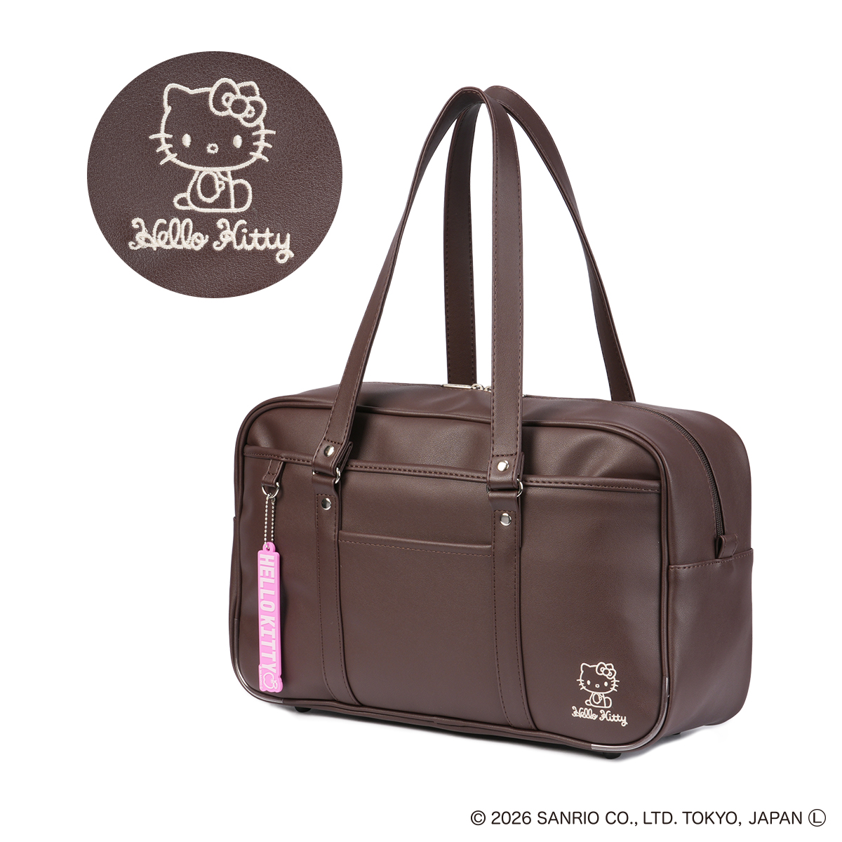 最大51% 1/13限定 ハローキティ スクールバッグ タイガーバッグ 合皮 A4 女子 女子高生 高校生 中学生 通学 肩掛け HELLO KITTY 62126 | ハローキティ | 02