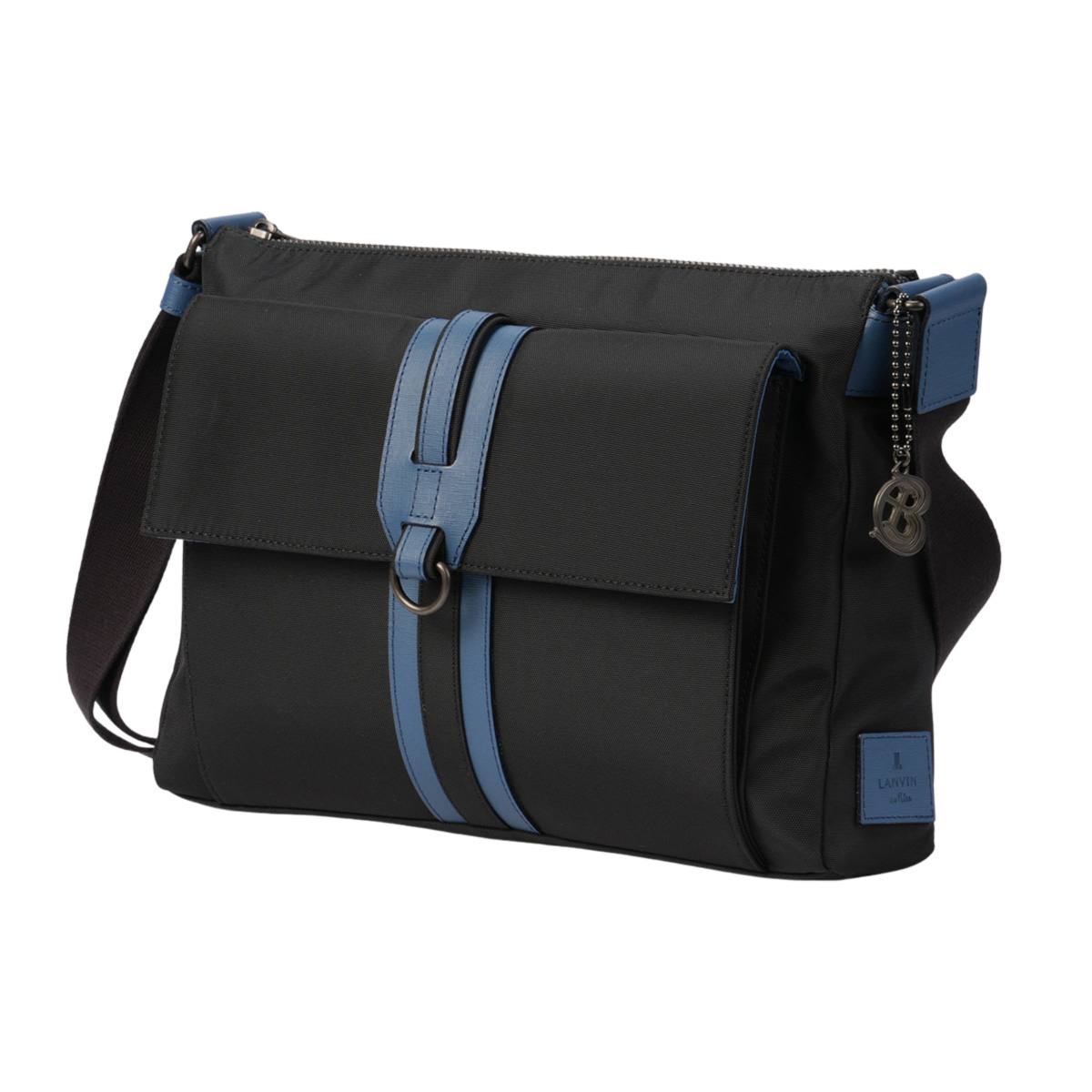 最大50% 1/5限定 ランバンオンブルー ショルダーバッグ メンズ ブランド 軽量 日本製 横型 薄型 薄マチ スリム 斜めがけ A4 ドロップ LANVIN en Bleu 588112 | LANVIN en Bleu | 01